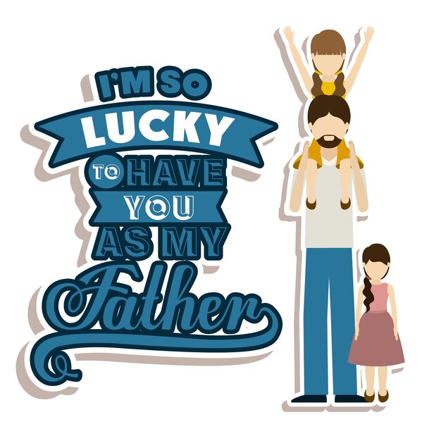 Vector fathers day design