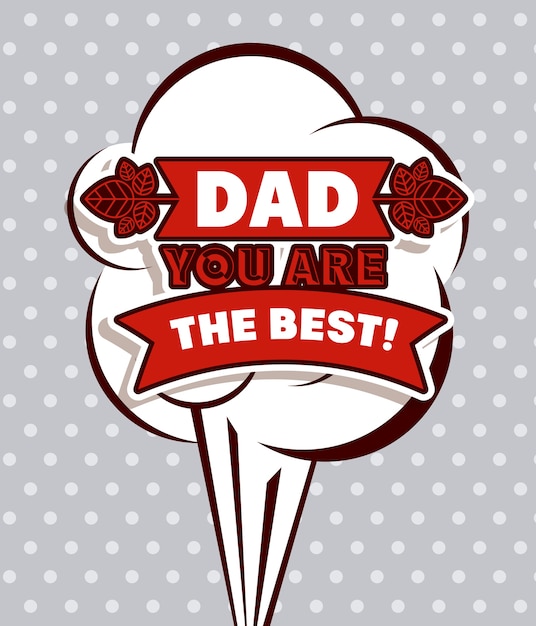 Vector fathers day design