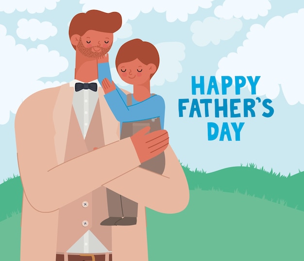 Vector fathers day invitation