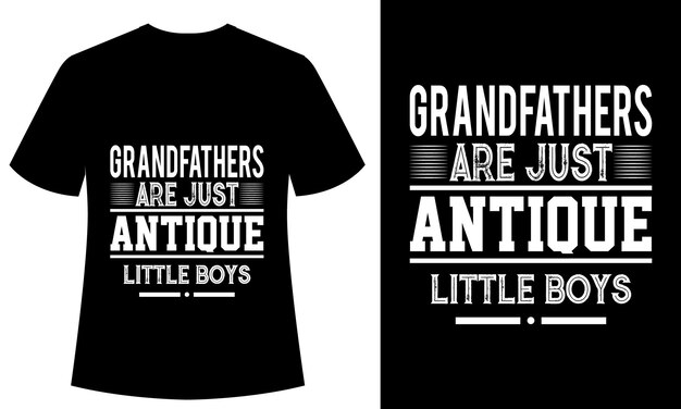 아버지의 날, 어머니의 날, 조부모의 날, 할아버지, 할머니 타이포그래피 tshirt 디자인