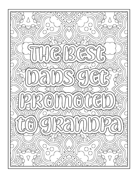 Fathers Day Quotes Coloring Page For KDP Interior