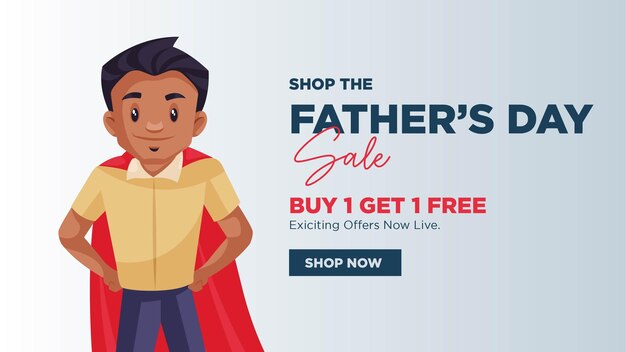 fathers day sale banner design template