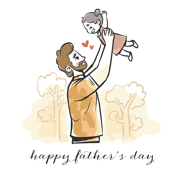 Fathers day social media post template vector