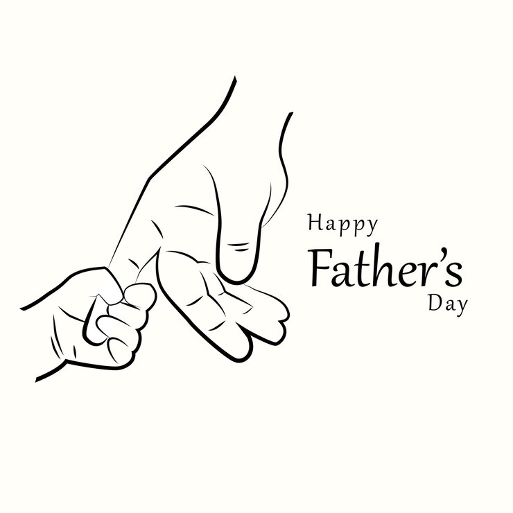 Vector fathers day social media post with illustration