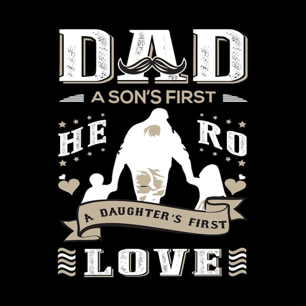 Vector fathers day tshirt design vector