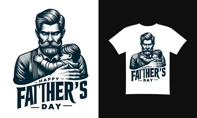 Vettore t-shirt per la festa del padre