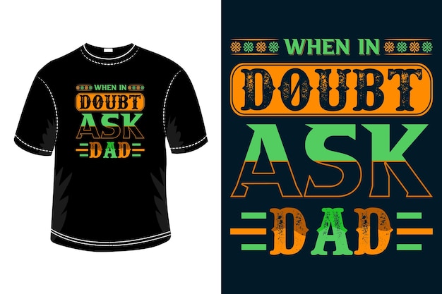 Vector fathers day typography t shirt design template happy fathers day quotes design