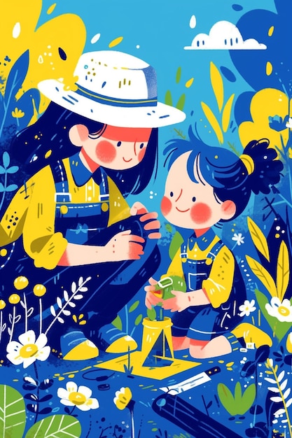 premium-vector-fathers-day-with-kids-building-a-fort
