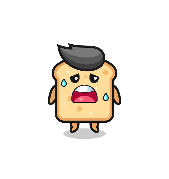 The fatigue cartoon of bread cute design