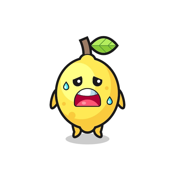 The fatigue cartoon of lemon , cute design