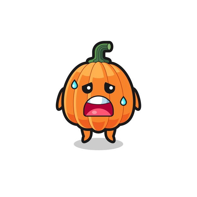 The fatigue cartoon of pumpkin