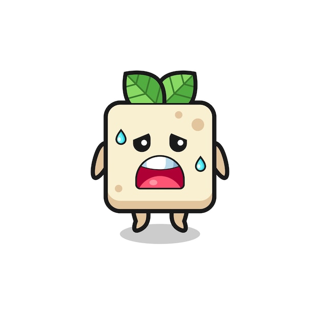 Vector the fatigue cartoon of tofu , cute design