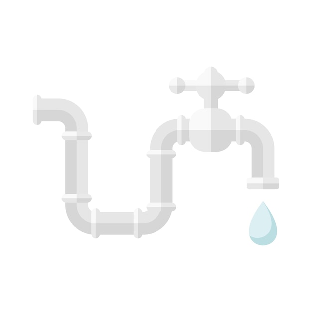 Faucet cartoon vector illustration isolated object