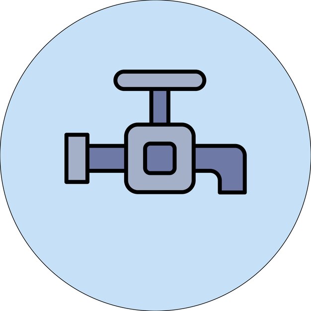 Faucet Flat Illustration