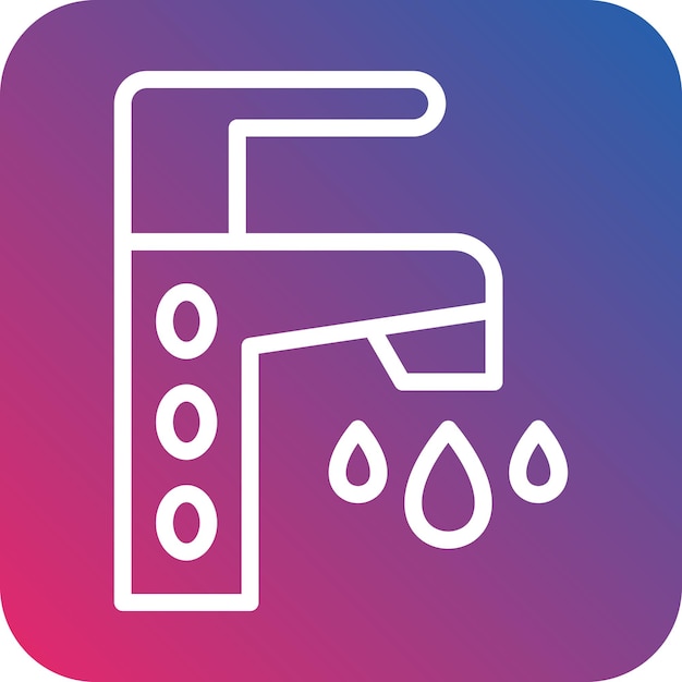 Vector faucet icon style