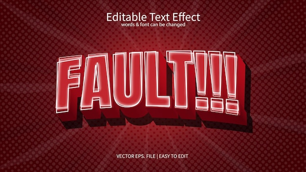 Fault Text Effect