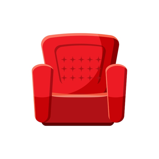 Fauteuil pictogram in cartoon stijl geïsoleerd op een witte achtergrond Meubilair symbool