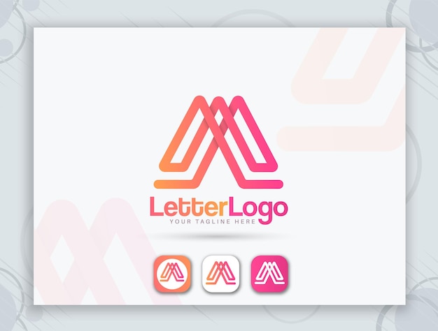 Vector favicon-ontwerp en letterlogo-ontwerp