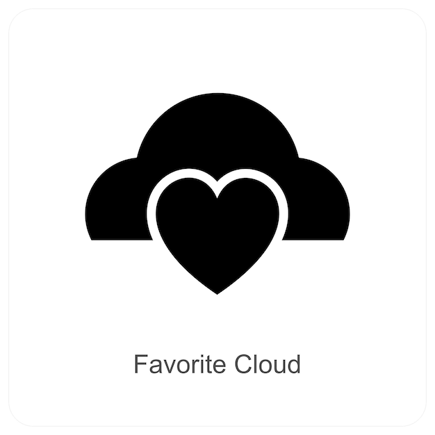 Favoriet Cloud en computing icoon concept