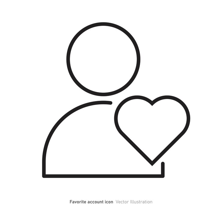 Vector favorite account symbol vector following account vector illustration