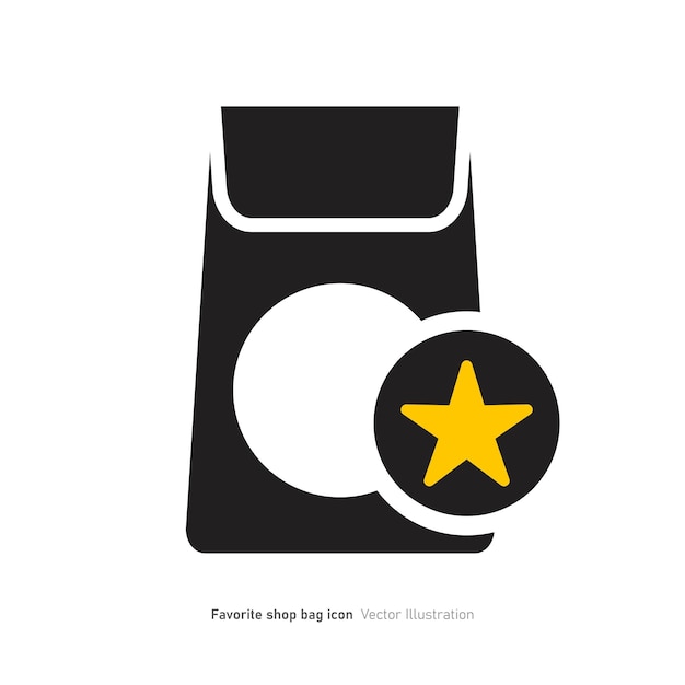 Favorite shop bag icon design vector illustration