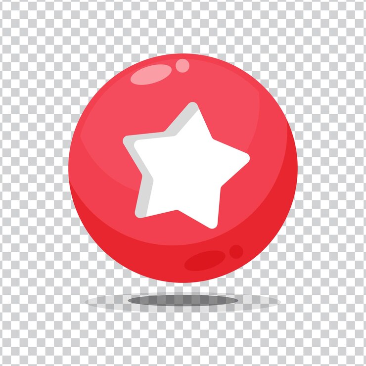 Vector favorite sign button on blank background