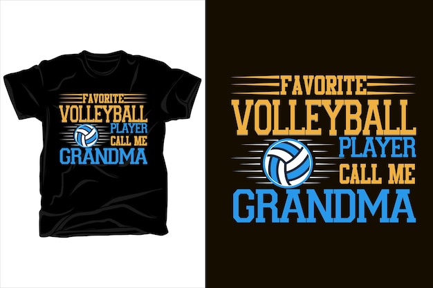 Vector favorite volleyball player call me grandma