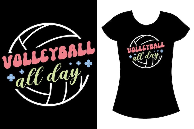 Favorite volleyball player retro vintage t shirt design