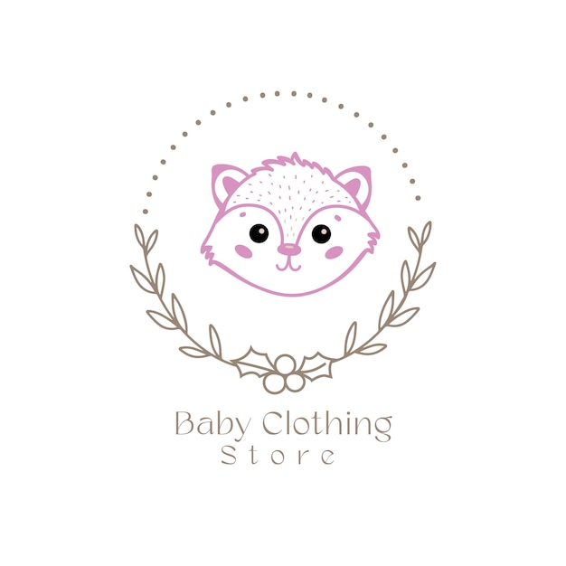 Fawn Babykleding logo Kinderen pastel minimaal logo modern design 2023