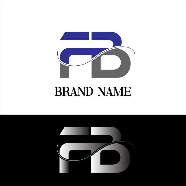 FB initial letter logo