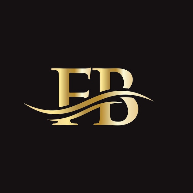 Logo collegato alla lettera fb per l'identità aziendale e aziendale modello vettoriale del logo fb della lettera iniziale