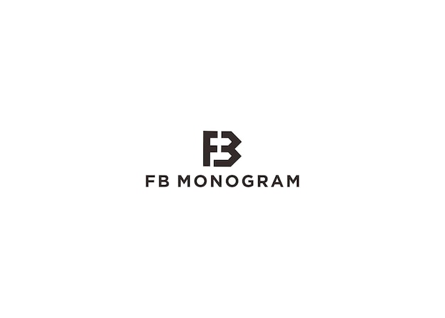 Fb monogramma logo design illustrazione vettoriale