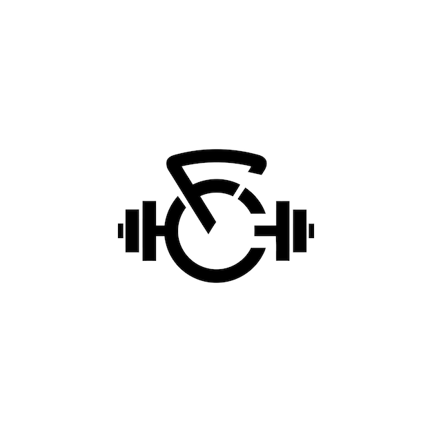 fc gym en fitness logo-ontwerp