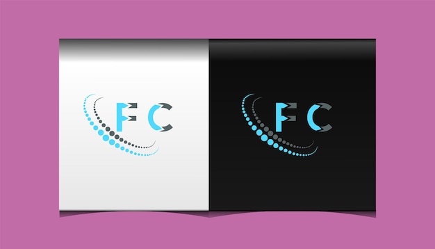 FC initial modern logo design vector icon template