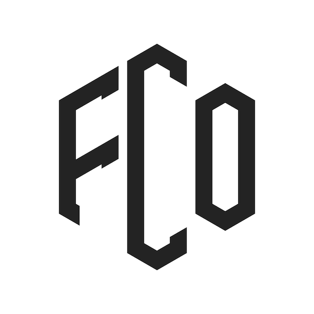 FCO のロゴは6角形の形を用いた FCO のモノグラムです