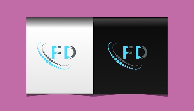 FD eerste moderne logo ontwerp vector pictogrammalplaatje