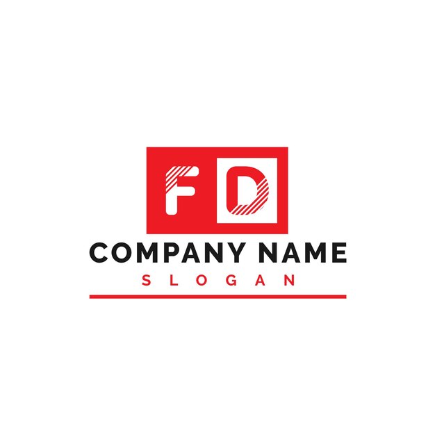 Vettore fd letter logo design fd letter logo vettore illustrazione vettore