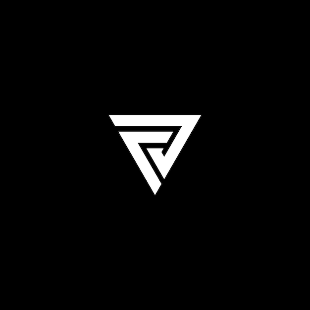 Design del logo del triangolo fd