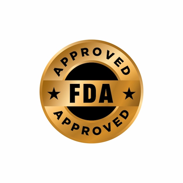 Vector fda approved food and drug administration stamp, icon, symbol, label, badge, emblem