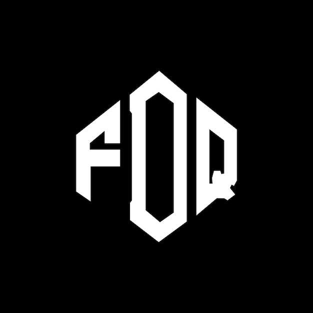Vector fdq letter logo ontwerp met veelhoek vorm fdq veelhoek en kubus vorm logo ontwerp fdq zeshoek vector logo sjabloon witte en zwarte kleuren fdq monogram bedrijf en vastgoed logo