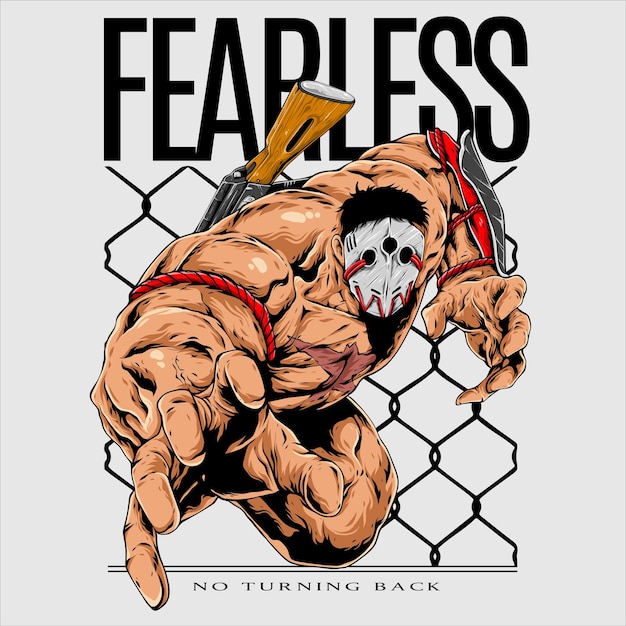 Vector fearless tshirt design