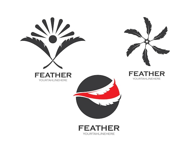 Feather icon illustration vector template design