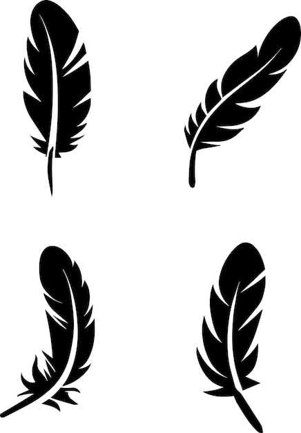 Feather icon silhouette 3