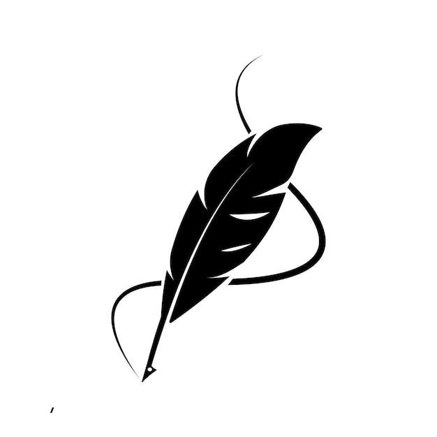 Feather ilustration logo vector sjabloon