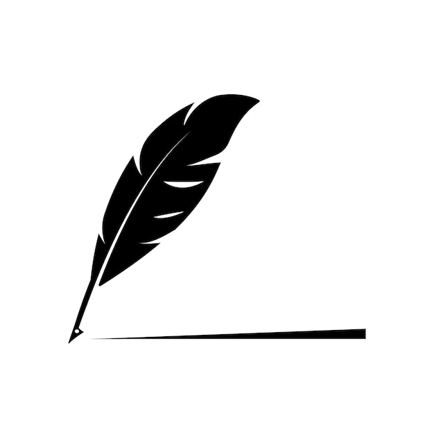 Feather ilustration logo vector sjabloon