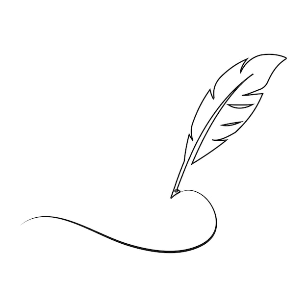 Vector feather ilustration logo vector sjabloon