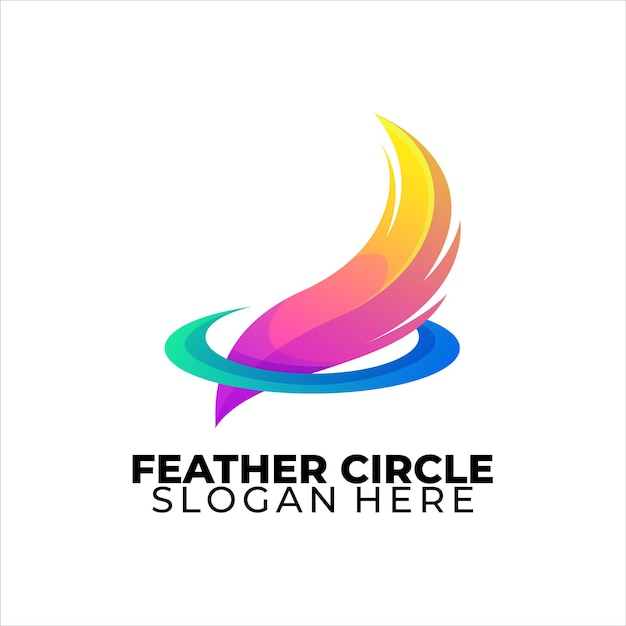 Feather logo colorful gradient style