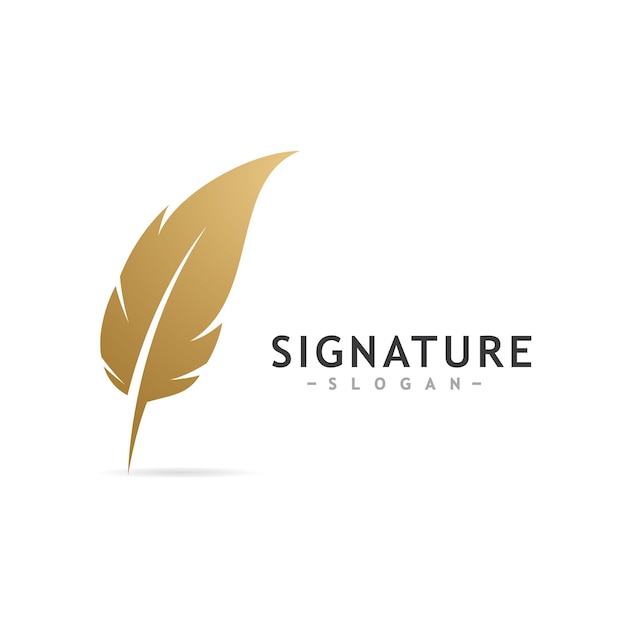 Feather logo concepten creative feather logo ontwerp vector