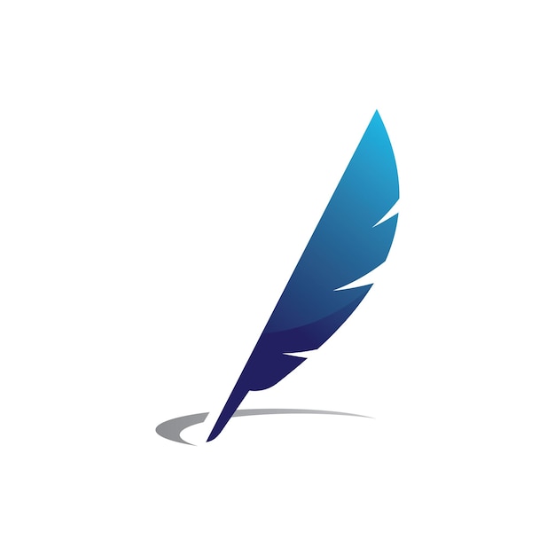 Feather logo concepten creative feather logo ontwerp vector