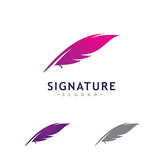 Concetti del logo feather vettore creativo del design del logo feather